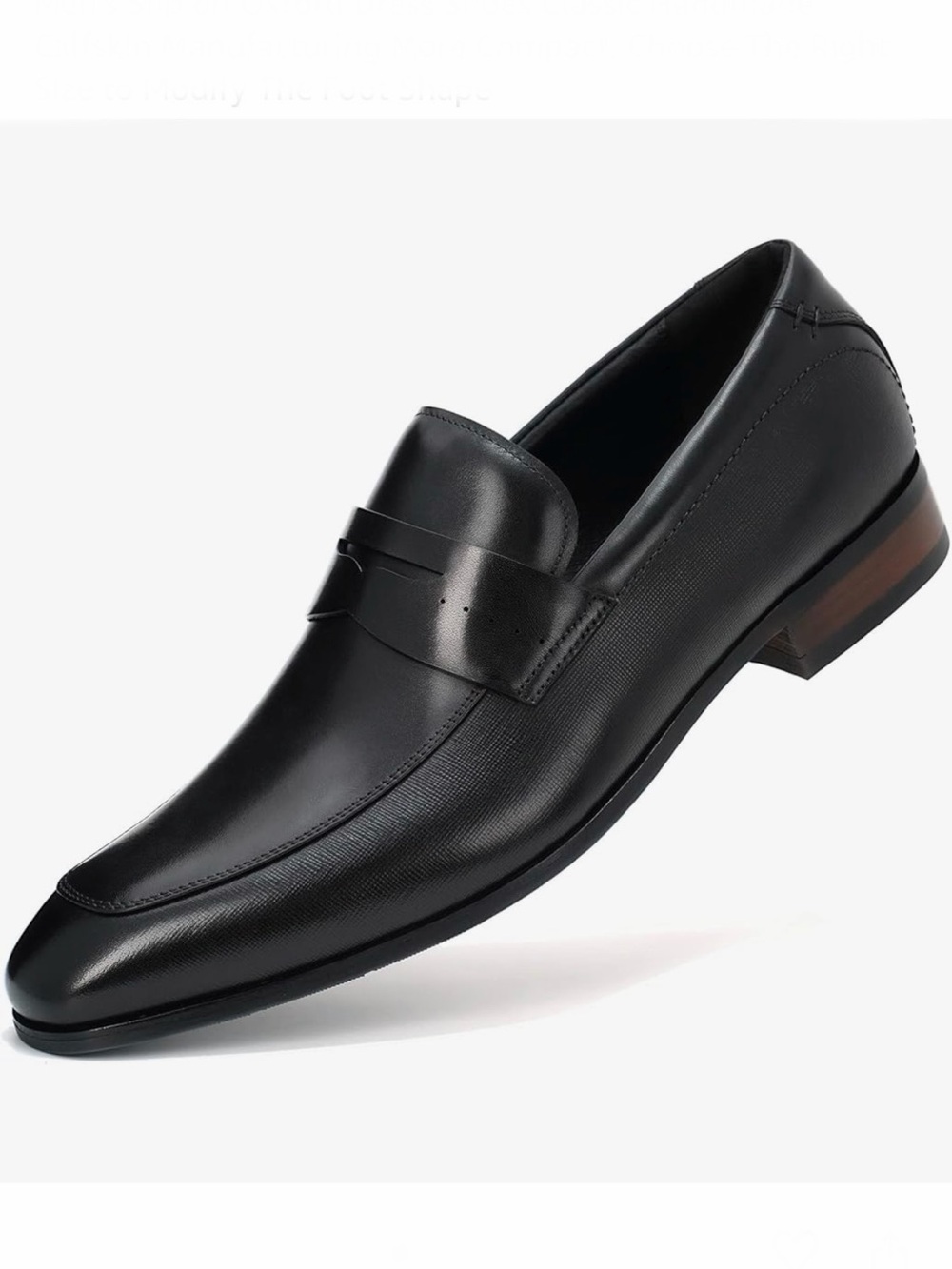 RITIZEN Men's🧔🏻‍♂️Slip on Oxford Dress Shoes👞Classic Handmade Calfskin Sz 9.5